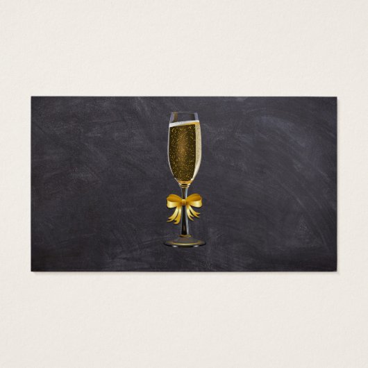 Eenvoudig Rustic Chalkboard Wedding Free Drink Tic Visitekaartje (Achterkant)