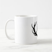 Eenvoudig Rustic Deer Antler Monogram op maat Koffiemok (Links)