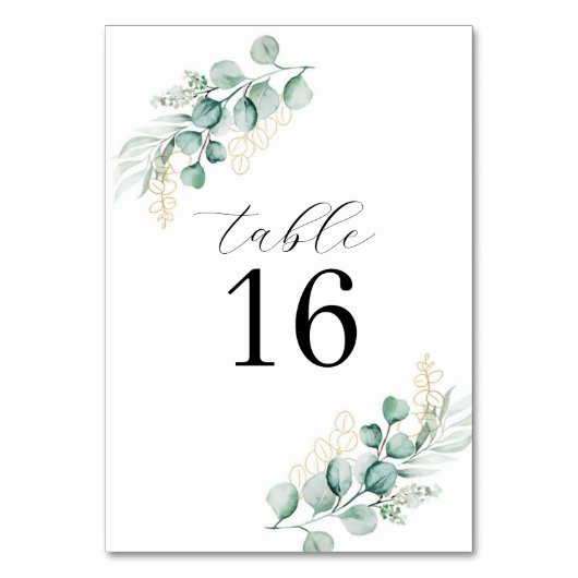 Eenvoudig Rustic Eucalyptus Greenery Wedding Kaart (Achterkant)