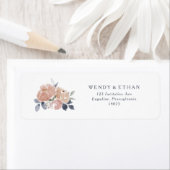 Eenvoudig Rustic Floral Return Address Label (Insitu)