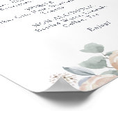 Eenvoudig Rustic Floral Wedding Drink Menu Sign Poster (Hoek)