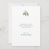 Eenvoudig Rustic Greenery Wreath Merry Kerstmis Feestdagenkaart (Achterkant)