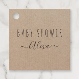  eenvoudig Rustic Kraft Paper Baby shower Bedankjes Labels