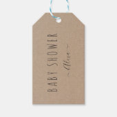  eenvoudig Rustic Kraft Paper Baby shower Cadeaulabel (Voorkant)