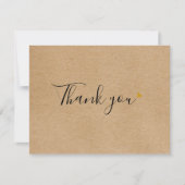 Eenvoudig Rustic Kraft Script Bedankkaart (Voorkant)
