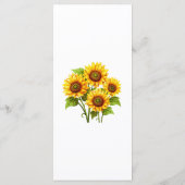 Eenvoudig Rustic Sunflower Wedding Menu (Achterkant)