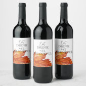 Eenvoudig Rustic Thanksgiving label. Wijnlabel Wijn Etiket (Flessen)
