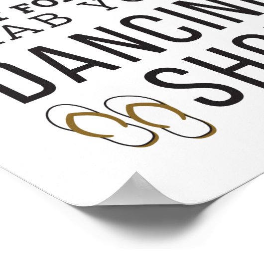 Eenvoudig Rustic Wedding 8x10 Flip Flop Sign Poster (Hoek)