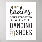 Eenvoudig Rustic Wedding 8x10 Flip Flop Sign Poster (Voorkant)