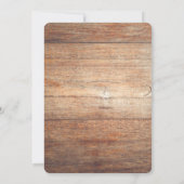 Eenvoudig Rustic Wedding Barn Wood en Waterverf He Kaart (Achterkant)