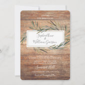 Eenvoudig Rustic Wedding Barn Wood en Waterverf He Kaart (Voorkant)