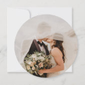 Eenvoudig Rustic Wood Bespaar de datum van het huw Kaart (Achterkant)