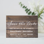 Eenvoudig Rustic Wood sparen de Aankondiging van d (Staand voorkant)