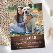 Eenvoudig rustiek Afstuderen Foto Aangepast Afstud Uitnodiging Briefkaart