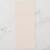 Eenvoudig rustiek bloemenbruiloft diner menu (Achterkant)