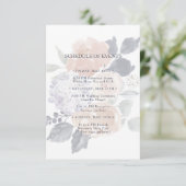Eenvoudig rustiek bloemenbruiloft schema van evene informatiekaartje (Staand voorkant)