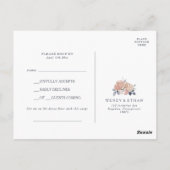 Eenvoudig rustiek bloemenlied Aanvraag RSVP Briefk Briefkaart (Achterkant)