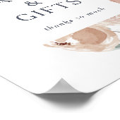 Eenvoudig Rustiek Bloemkaarten en Cadeaus Bord Poster (Hoek)