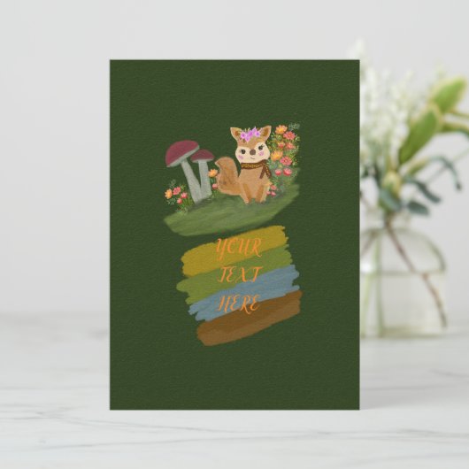 EENVOUDIG RUSTIEK BOSDIER THEMA SAVE THE DATE (Staand voorkant)