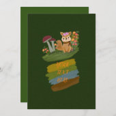 EENVOUDIG RUSTIEK BOSDIER THEMA SAVE THE DATE (Voorkant / Achterkant)