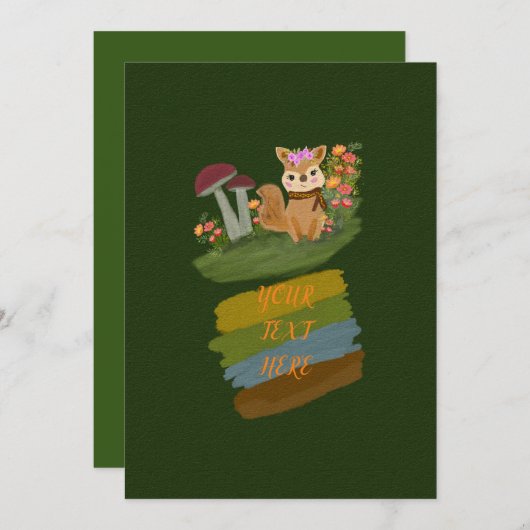 EENVOUDIG RUSTIEK BOSDIER THEMA SAVE THE DATE (Voorkant / Achterkant)