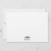 Eenvoudig rustiek botanisch blad repetitie diner kaart (Achterkant)