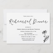 Eenvoudig rustiek Botanisch Bloemen repetitie dine Kaart (Voorkant)