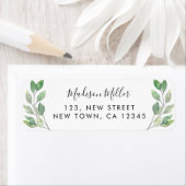 Eenvoudig rustiek groen retouradres etiket (Insitu)