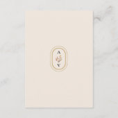 Eenvoudig Rustiek Herfst Beige Trouw Monogram Deta Informatiekaartje (Achterkant)