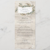 Eenvoudig rustiek hout Botanisch Kruid Wedding Men Menu (Voorkant)