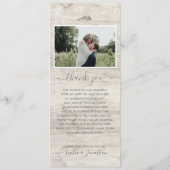 Eenvoudig rustiek hout Botanisch Kruid Wedding Men Menu (Achterkant)