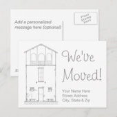 Eenvoudig rustiek huis Nieuw adres Housewarming Aankondigingskaart (Voorkant / Achterkant)