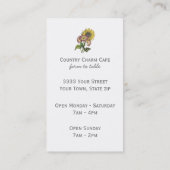 Eenvoudig Rustiek Kraft Papier Zonnebloem Visiteka Visitekaartje (Achterkant)