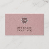 Eenvoudig rustiek minimalistisch kraftpapier met L Visitekaartje (Voorkant)