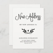 Eenvoudig rustiek script | Adreswijziging Aankondigingskaart (Voorkant / Achterkant)