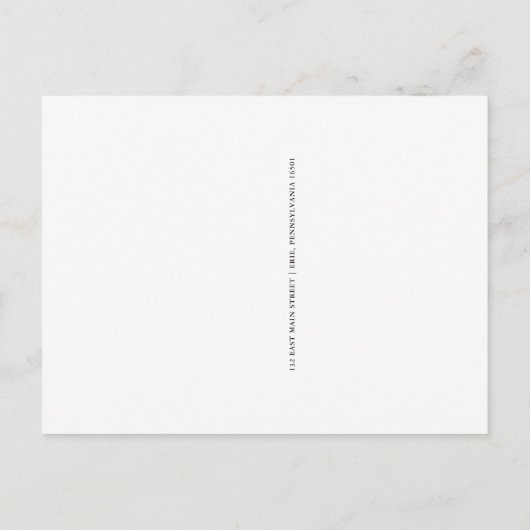 Eenvoudig rustiek script | Adreswijziging Aankondigingskaart (Achterkant)