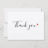 Eenvoudig rustiek script Business Dank u kaart (Voorkant)