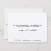 Eenvoudig rustiek script Business Dank u kaart (Achterkant)