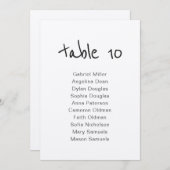 Eenvoudig rustiek tafelnummer met zitplaatsen (Voorkant / Achterkant)