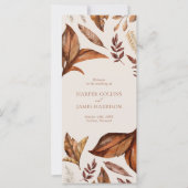 Eenvoudig rustiek terracotta bloemen bruiloft prog (Voorkant)