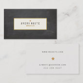 Eenvoudig Rustiek Vintage Bord Groupon Visitekaartje (Voorkant / Achterkant)