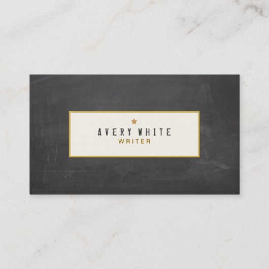 Eenvoudig Rustiek Vintage Bord Groupon Visitekaartje (Voorkant)