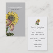 Eenvoudig Rustiek Zonnebloem Visitekaartje (Voorkant / Achterkant)