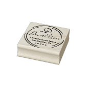 Eenvoudig rustieke cirkel retouradres rubberstempel (Stempel)