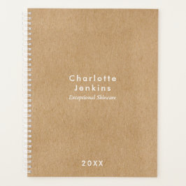 Eenvoudig Rustieke Kraft Modern Professionele Zake Planner
