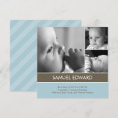 Eenvoudig rustig - 3 Aankondiging geboorte foto's (Voorkant / Achterkant)