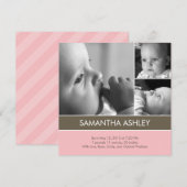 Eenvoudig rustig - 3 Aankondiging geboorte foto's (Voorkant / Achterkant)