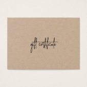 Eenvoudig Rustig Business Logo Cadeaubon Visitekaartje (Voorkant)