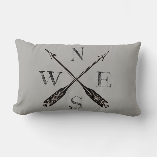 Eenvoudig Rustig Compass Decor Kussen (Voorkant)