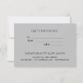 Eenvoudig Rustig Grijze, aangepast cadeaubon (Achterkant)